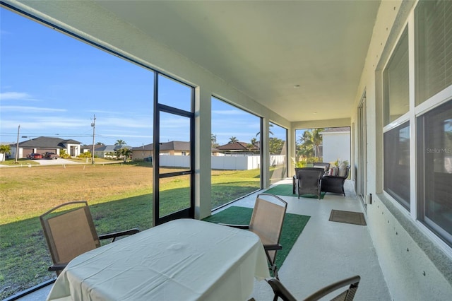 view of sunroom