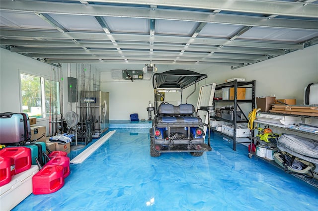 garage featuring electric panel