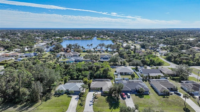 18395 Edgewater Dr, Port Charlotte, FL 33948 - bird's eye view with a residential view and a water view