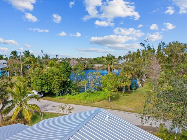 view of home's community featuring a water view