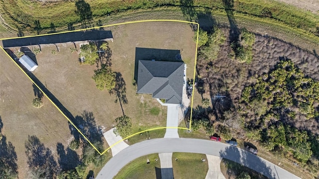 drone / aerial view featuring a rural view