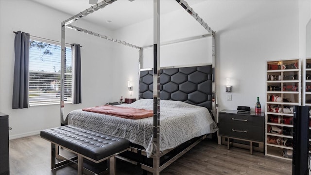 bedroom featuring hardwood / wood-style flooring