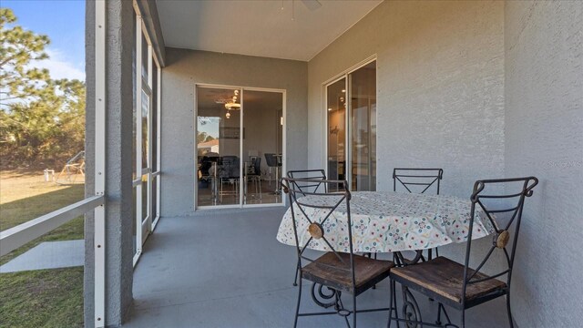 view of sunroom / solarium