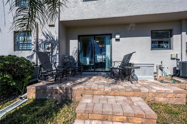 view of patio featuring cooling unit