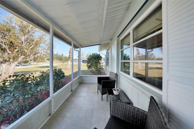 view of sunroom