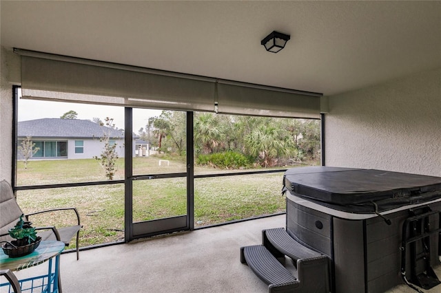 view of sunroom