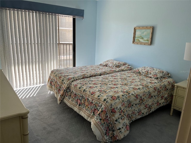 view of carpeted bedroom