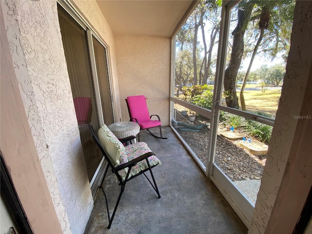 view of sunroom