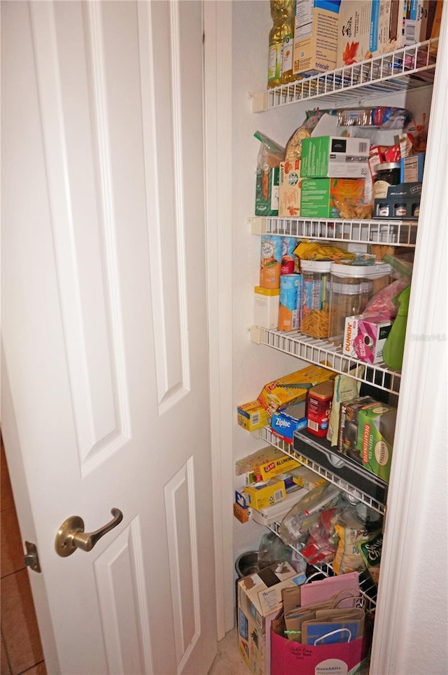 view of pantry