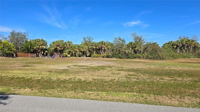 view of yard featuring a playground