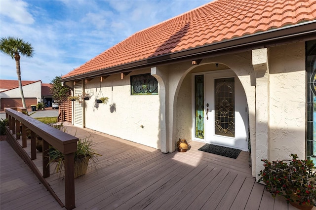 view of wooden deck