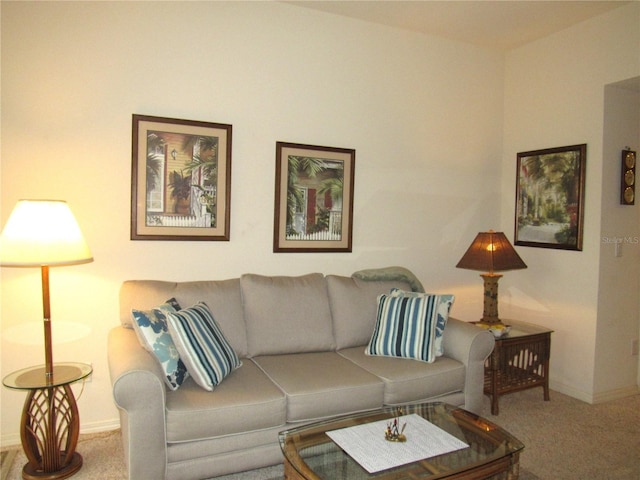 view of carpeted living room