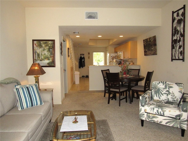 view of carpeted living room