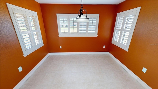 view of unfurnished dining area