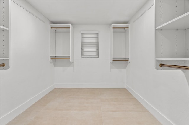 view of walk in closet