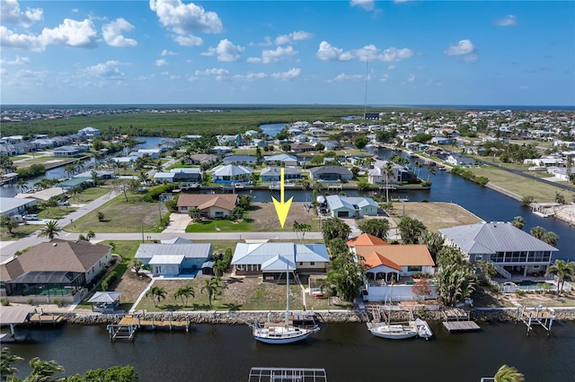 520 Boardman Dr, Punta Gorda, FL 33950 - bird's eye view with a residential view and a water view