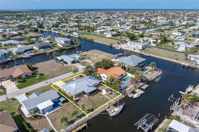 520 Boardman Dr, Punta Gorda, FL 33950 - bird's eye view with a water view and a residential view