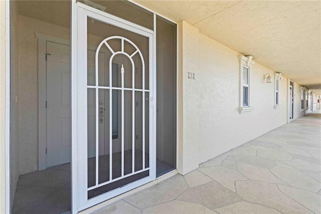 view of doorway to property