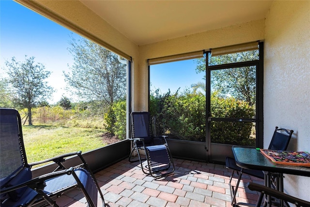 view of sunroom