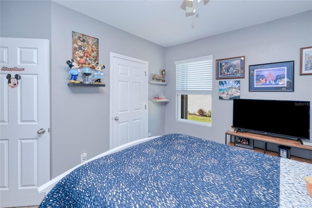 bedroom with ceiling fan