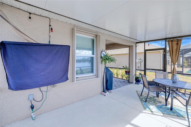 view of sunroom