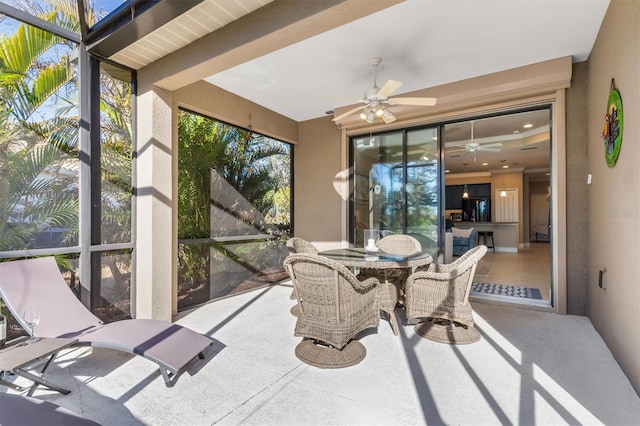 view of sunroom