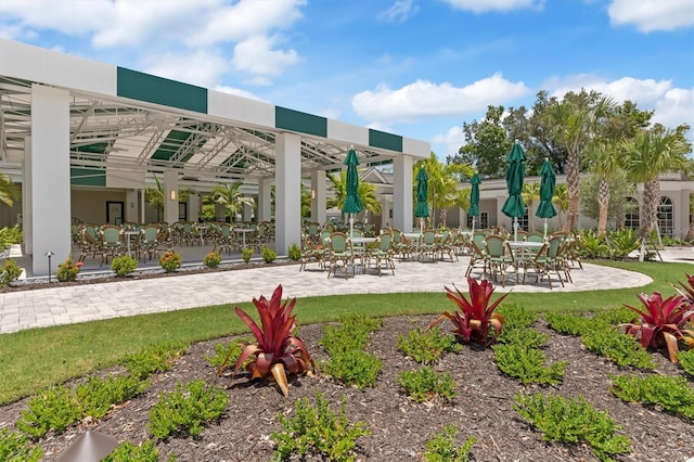 view of home's community featuring a patio area