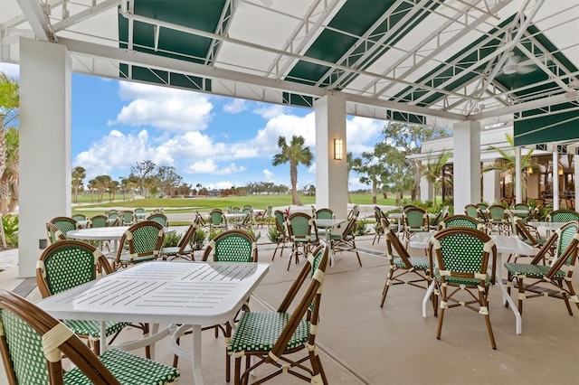 view of patio / terrace featuring a gazebo