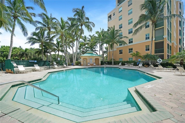 view of pool with a patio area