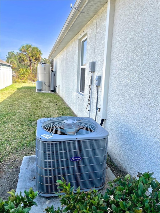 exterior details featuring central AC unit