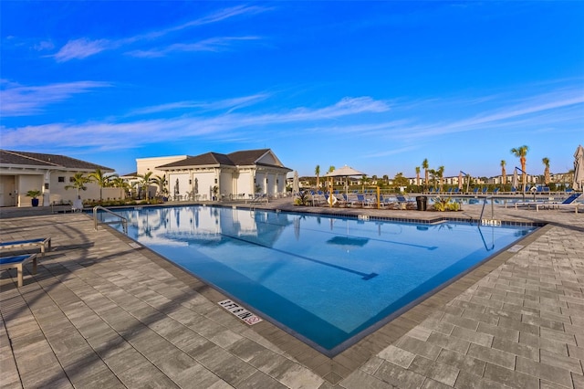 view of pool with a patio area