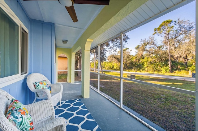 view of sunroom