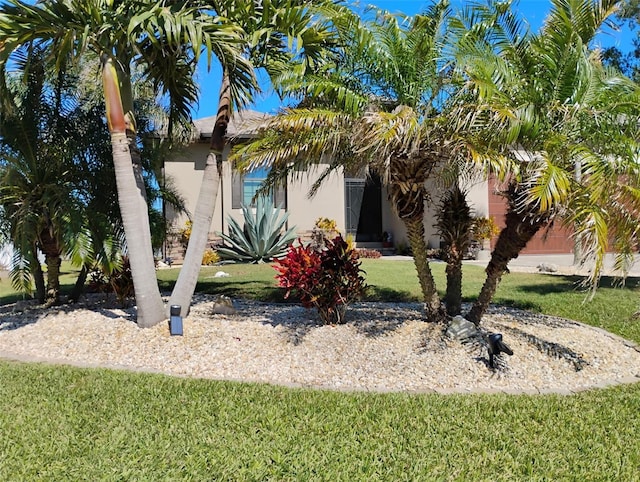 view of front of property with a front yard