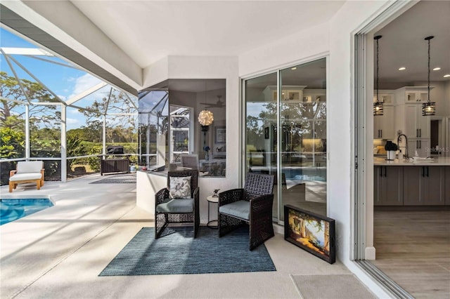 view of sunroom / solarium