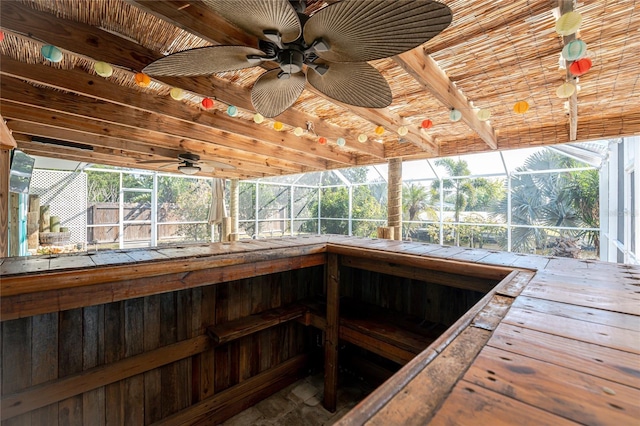 interior space with a lanai