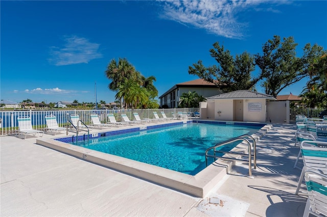 view of pool with a patio area