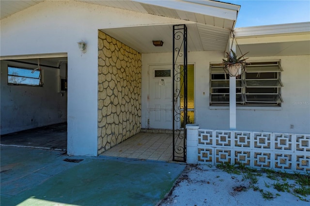 view of doorway to property