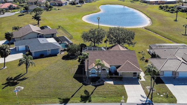 bird's eye view with a residential view