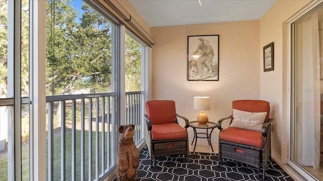 view of sunroom