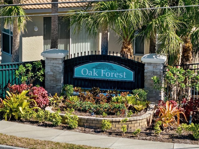 view of community sign