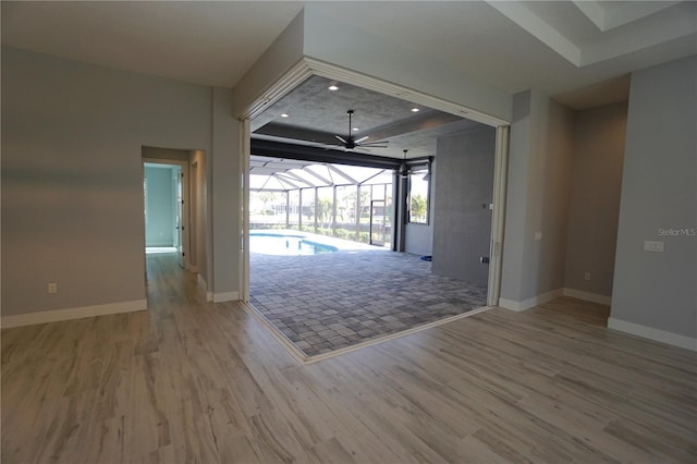 entryway with light hardwood / wood-style floors