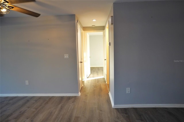 hallway featuring hardwood / wood-style flooring