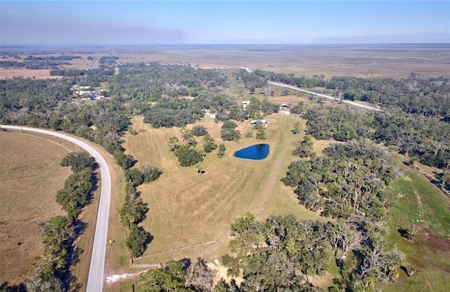 aerial view featuring a rural view