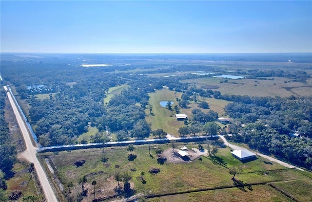 bird's eye view with a rural view