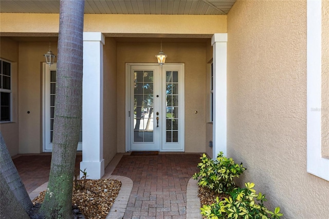 entrance to property with french doors