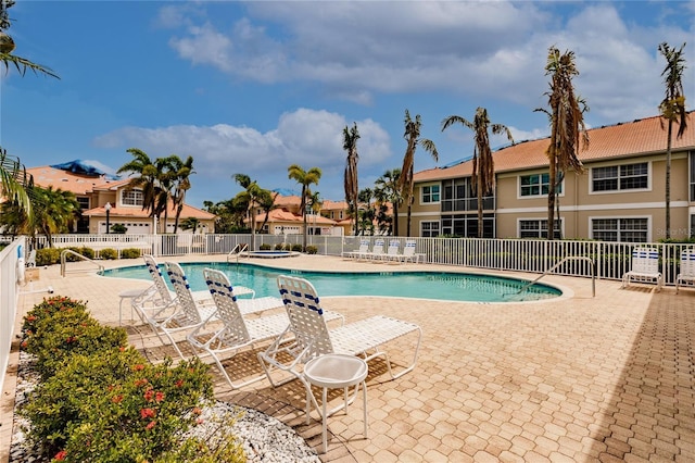 view of pool with a patio