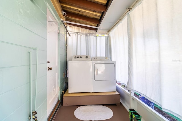 washroom featuring separate washer and dryer