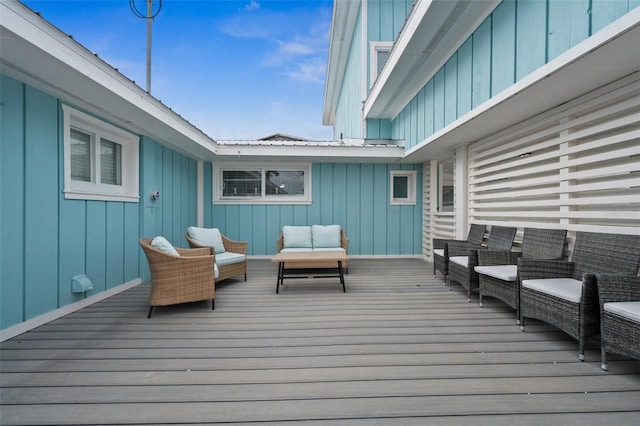 deck with outdoor lounge area