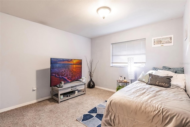 bedroom featuring carpet