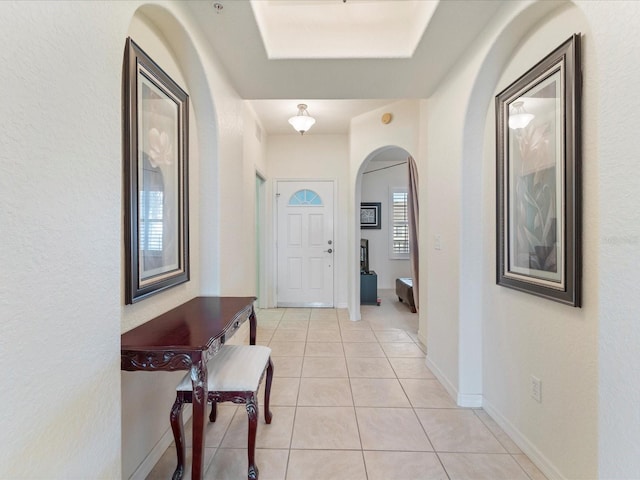 view of tiled foyer